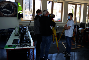 Démonstration de topographie au département Génie civil construction durable